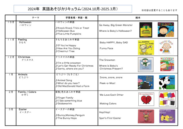 カリキュラム2024後半