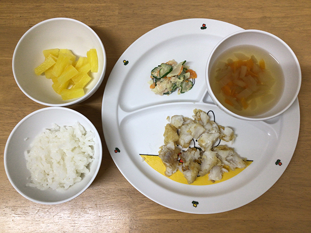 白身魚のカレー粉揚げ