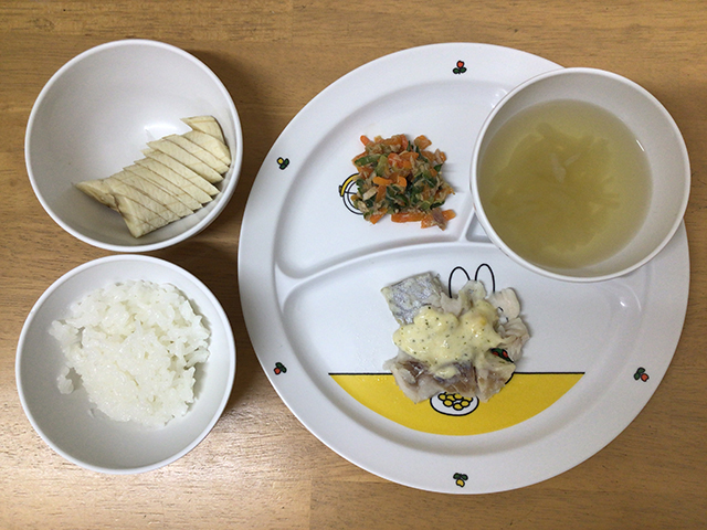 白身魚のコーンマヨ焼き