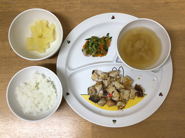 鯖の揚げ物